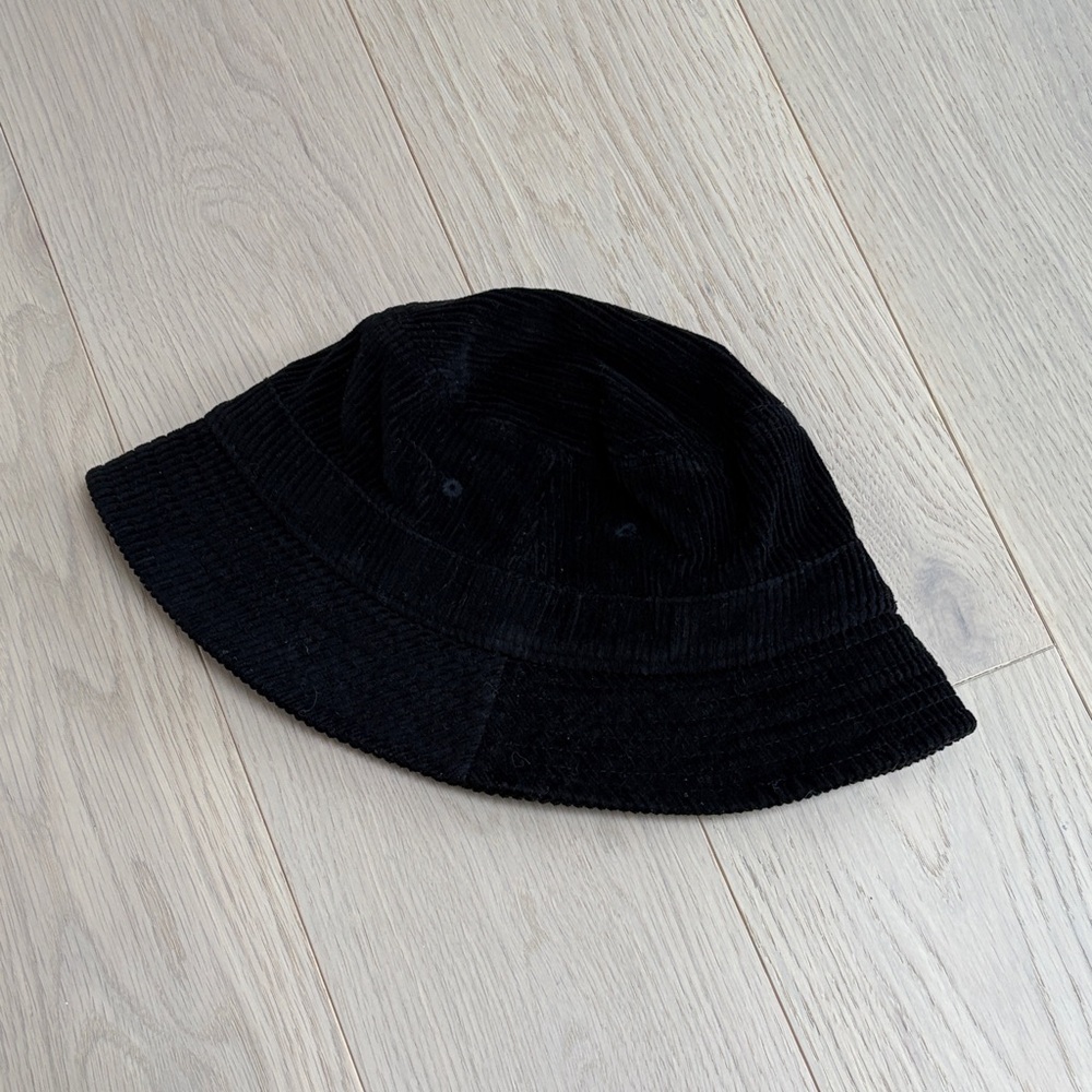 Urban Outfitters Classic Black Corduroy Bucket Hat